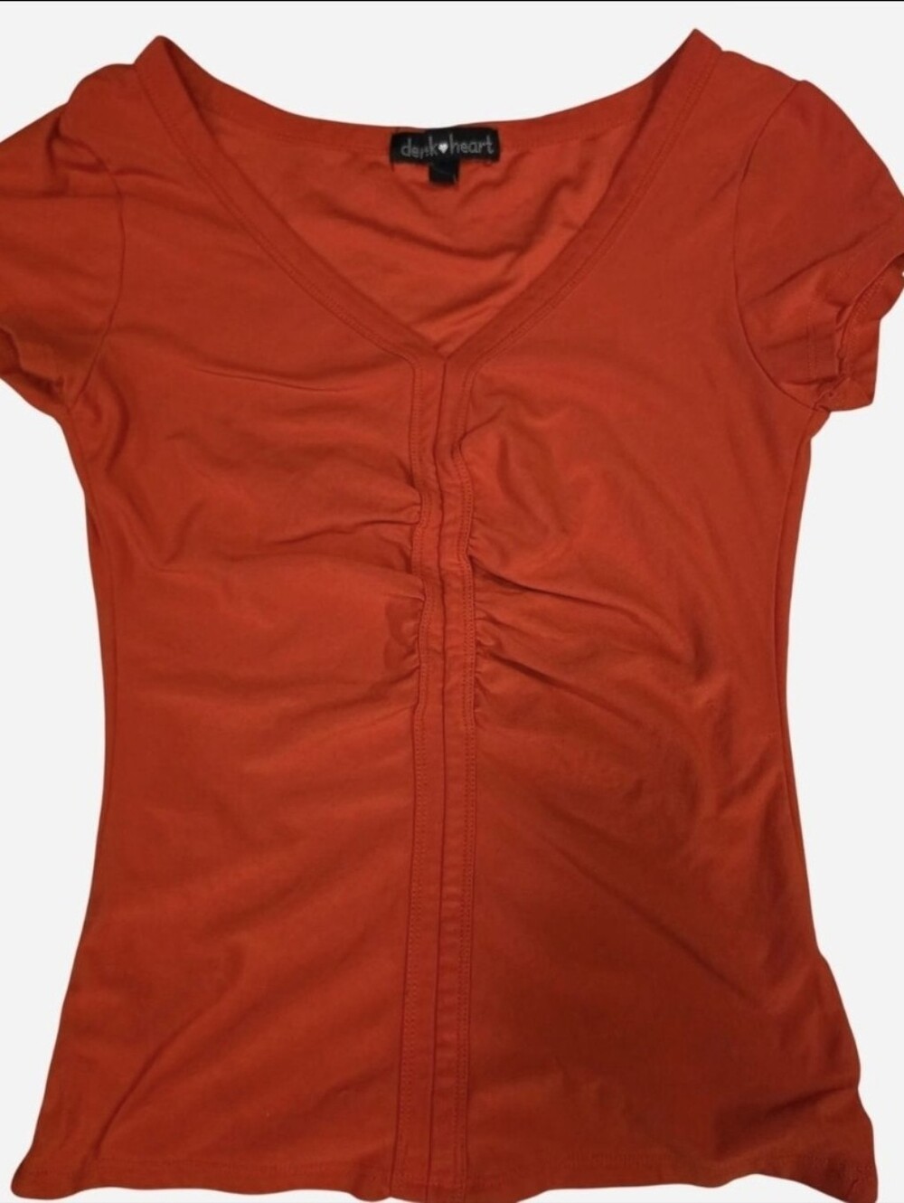 Red V-neck Shirt